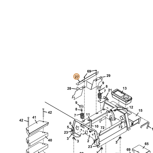 Grasshopper part 722791 — IPL diagram snippet (6x zoom, amber highlight)