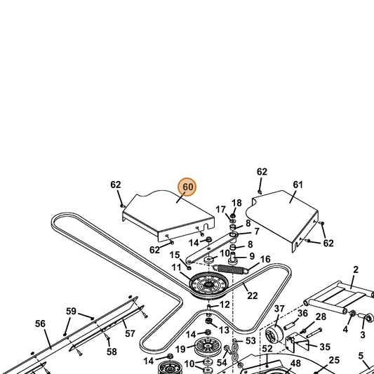 Grasshopper part 722827 — IPL diagram snippet (6x zoom, amber highlight)