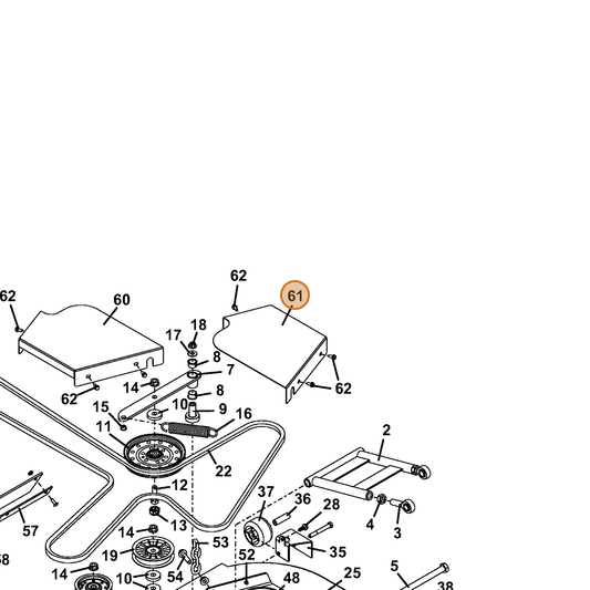 Grasshopper part 722828 — IPL diagram snippet (6x zoom, amber highlight)