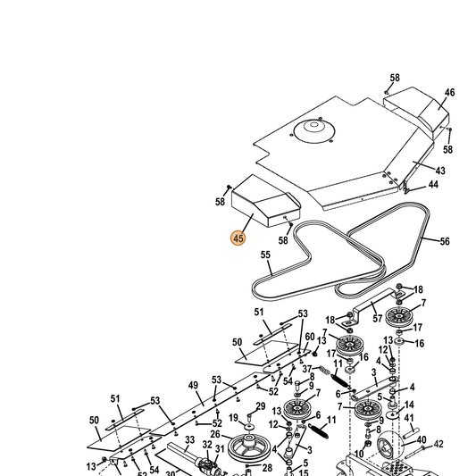 Grasshopper part 722898 — IPL diagram snippet (6x zoom, amber highlight)