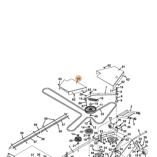 Grasshopper part 722901 — IPL diagram snippet (6x zoom, amber highlight)