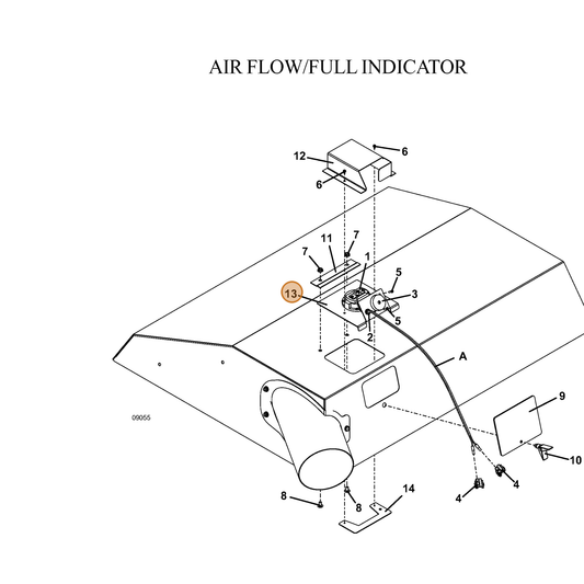 Grasshopper part 722905 — IPL diagram snippet (6x zoom, amber highlight)