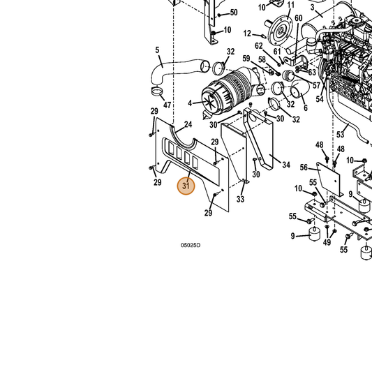 Grasshopper part 722920 — IPL diagram snippet (6x zoom, amber highlight)