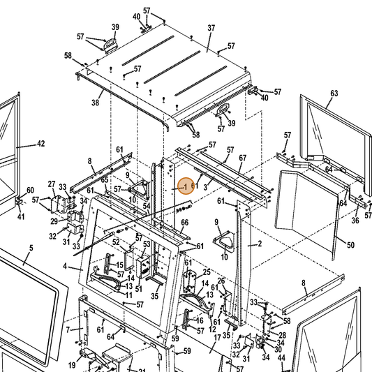 Grasshopper part 722940 — IPL diagram snippet (6x zoom, amber highlight)