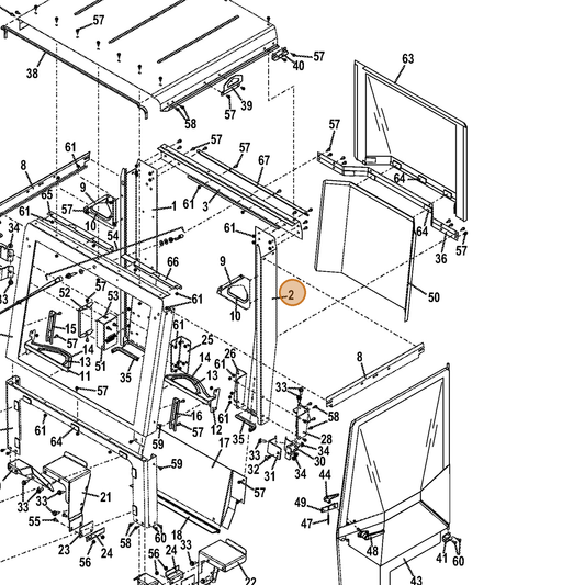 Grasshopper part 722941 — IPL diagram snippet (6x zoom, amber highlight)