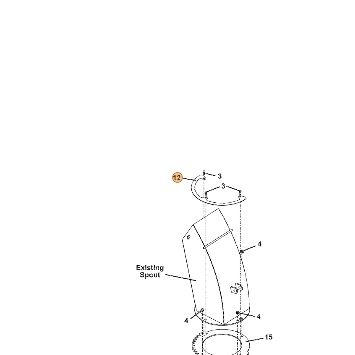 Grasshopper part 722944 — IPL diagram snippet (6x zoom, amber highlight)