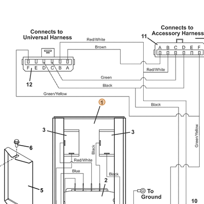 Grasshopper part 722955 — IPL diagram snippet (6x zoom, amber highlight)
