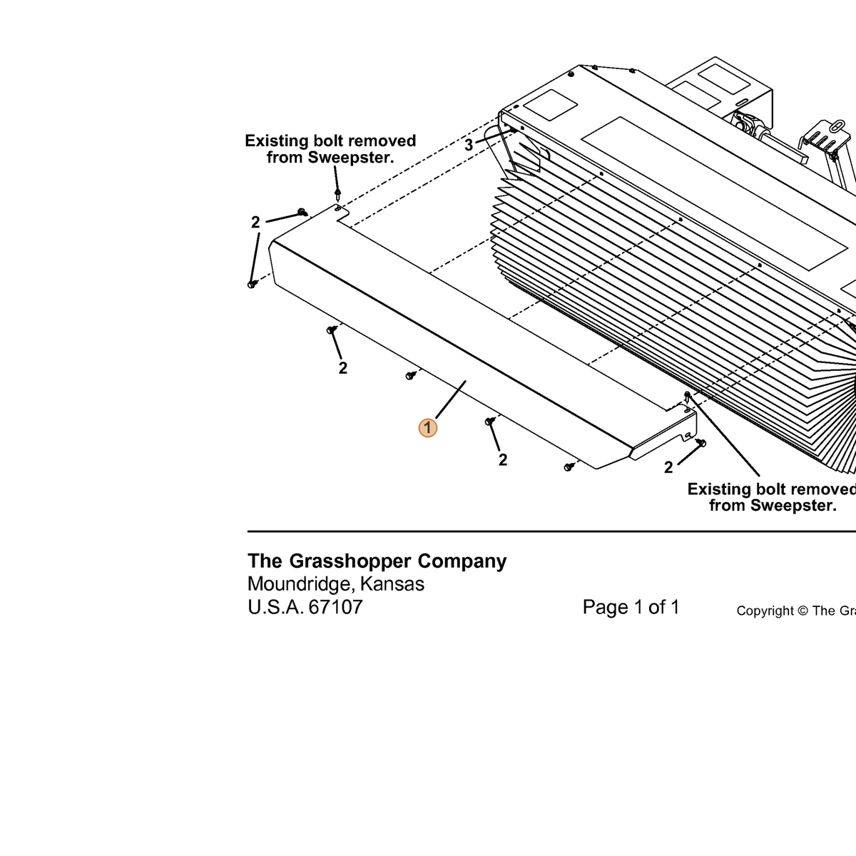 Grasshopper part 722962 — IPL diagram snippet (6x zoom, amber highlight)
