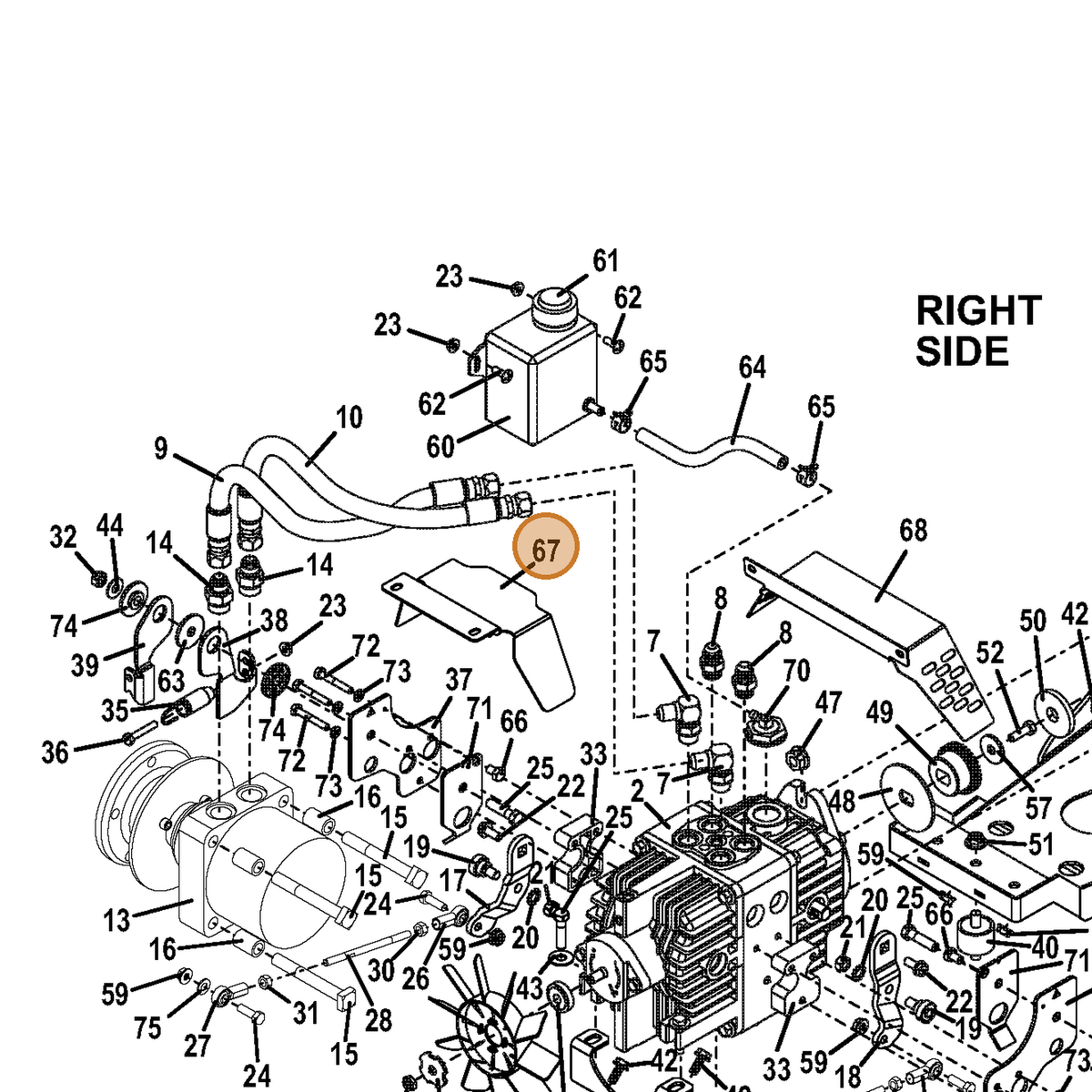 Grasshopper part 722969 — IPL diagram snippet (6x zoom, amber highlight)