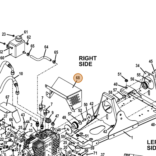 Grasshopper part 722972 — IPL diagram snippet (6x zoom, amber highlight)