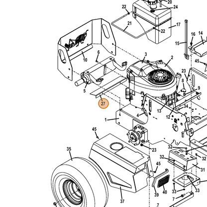 Grasshopper part 722974 — IPL diagram snippet (6x zoom, amber highlight)