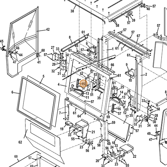 Grasshopper part 722993 — IPL diagram snippet (6x zoom, amber highlight)
