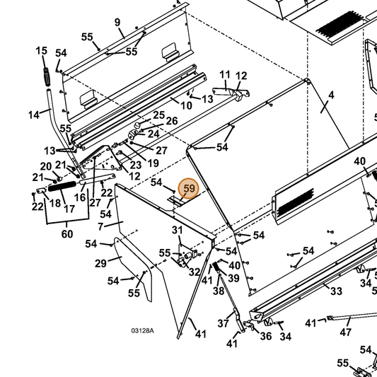 Grasshopper part 723019 — IPL diagram snippet (6x zoom, amber highlight)
