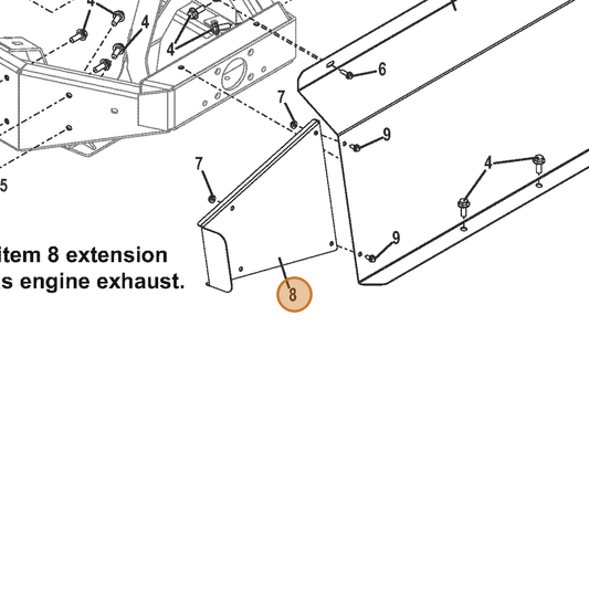 Grasshopper part 723052 — IPL diagram snippet (6x zoom, amber highlight)