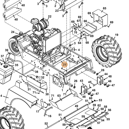 Grasshopper part 723224 — IPL diagram snippet (6x zoom, amber highlight)