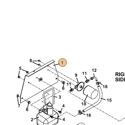 Grasshopper part 723225 — IPL diagram snippet (6x zoom, amber highlight)