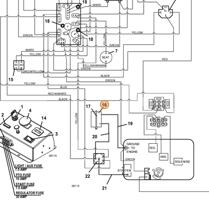 Grasshopper part 723230 — IPL diagram snippet (6x zoom, amber highlight)