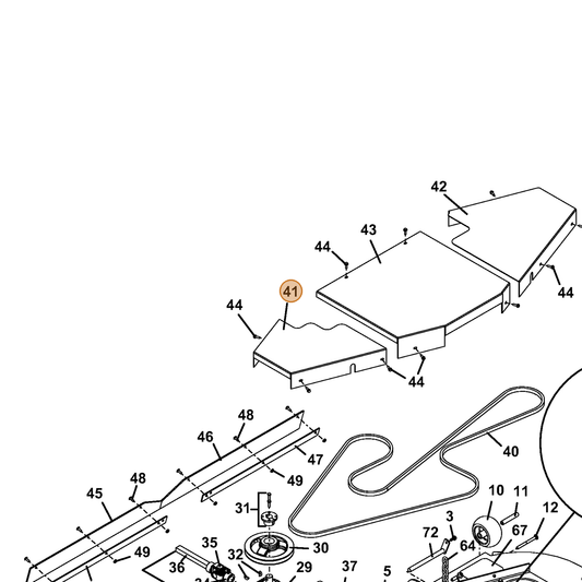 Grasshopper part 723238 — IPL diagram snippet (6x zoom, amber highlight)
