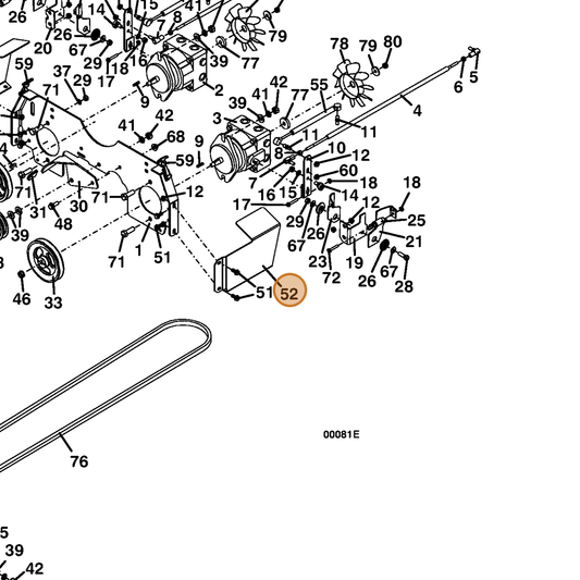 Grasshopper part 723242 — IPL diagram snippet (6x zoom, amber highlight)
