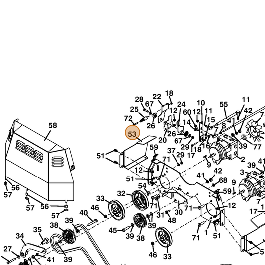 Grasshopper part 723243 — IPL diagram snippet (6x zoom, amber highlight)