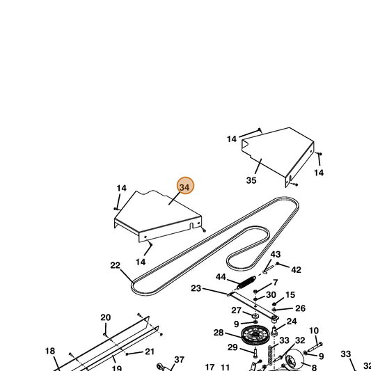 Grasshopper part 723330 — IPL diagram snippet (6x zoom, amber highlight)