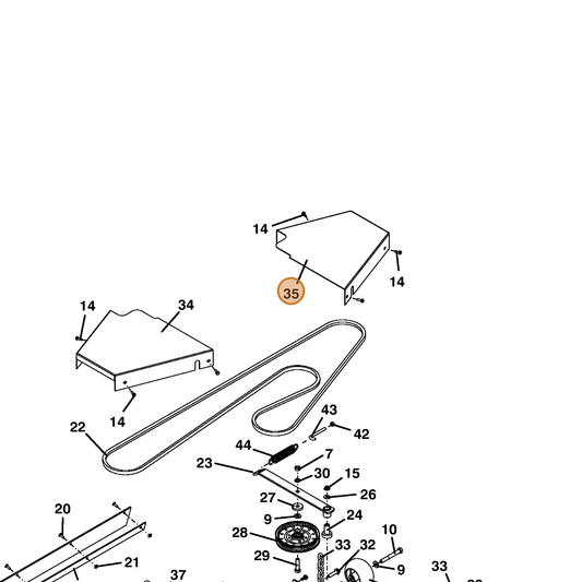 Grasshopper part 723331 — IPL diagram snippet (6x zoom, amber highlight)