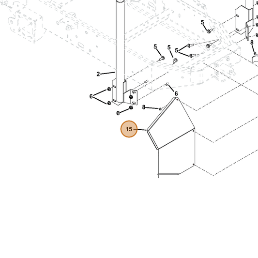 Grasshopper part 723343 — IPL diagram snippet (6x zoom, amber highlight)