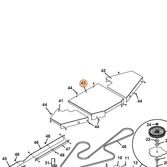 Grasshopper part 723369 — IPL diagram snippet (6x zoom, amber highlight)