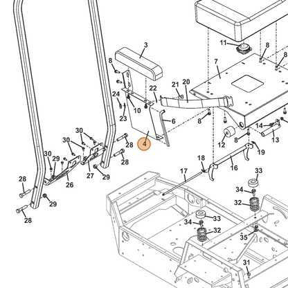 Grasshopper part 723433 — IPL diagram snippet (6x zoom, amber highlight)