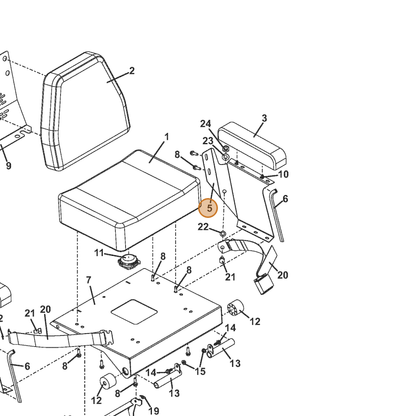 Grasshopper part 723434 — IPL diagram snippet (6x zoom, amber highlight)