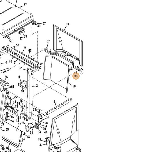 Grasshopper part 723437 — IPL diagram snippet (6x zoom, amber highlight)