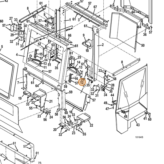 Grasshopper part 723439 — IPL diagram snippet (6x zoom, amber highlight)