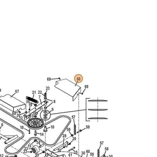 Grasshopper part 723506 — IPL diagram snippet (6x zoom, amber highlight)