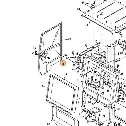 Grasshopper part 724000 — IPL diagram snippet (6x zoom, amber highlight)