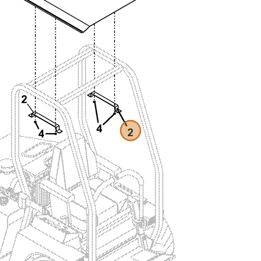 Grasshopper part 724053 — IPL diagram snippet (6x zoom, amber highlight)