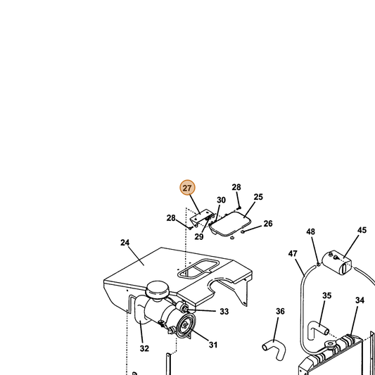 Grasshopper part 724059 — IPL diagram snippet (6x zoom, amber highlight)