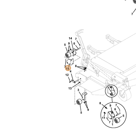 Grasshopper part 724067 — IPL diagram snippet (6x zoom, amber highlight)