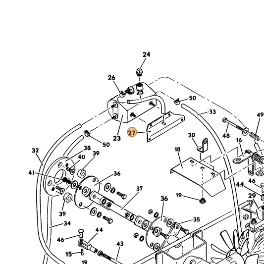 Grasshopper part 724139 — IPL diagram snippet (6x zoom, amber highlight)