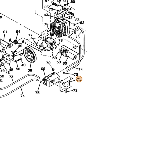 Grasshopper part 724142 — IPL diagram snippet (6x zoom, amber highlight)