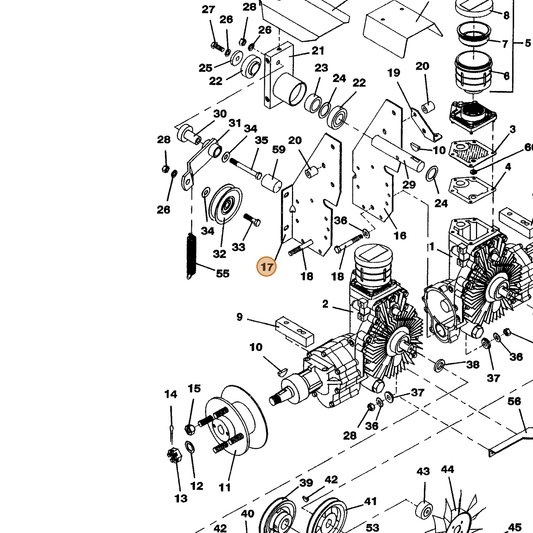 Grasshopper part 724173 — IPL diagram snippet (6x zoom, amber highlight)
