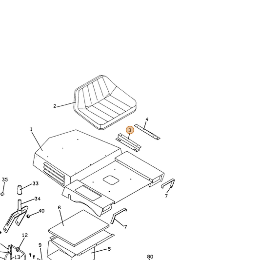 Grasshopper part 724192 — IPL diagram snippet (6x zoom, amber highlight)