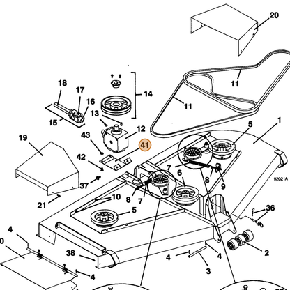 Grasshopper part 724197 — IPL diagram snippet (6x zoom, amber highlight)