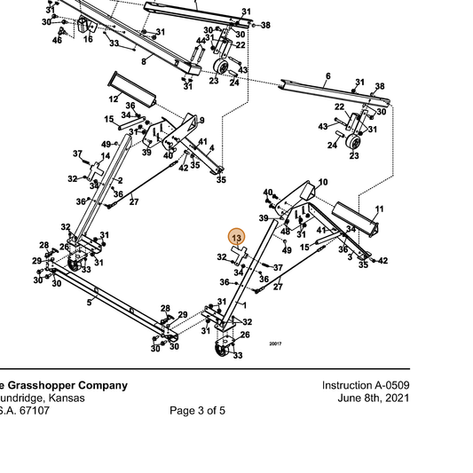 Grasshopper part 724356 — IPL diagram snippet (6x zoom, amber highlight)