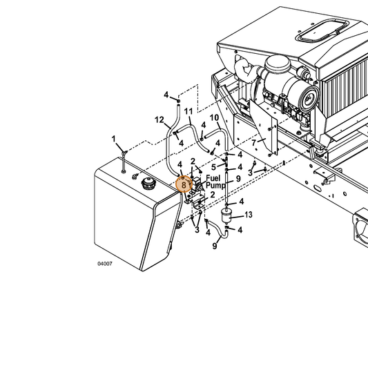 Grasshopper part 724572 — IPL diagram snippet (6x zoom, amber highlight)