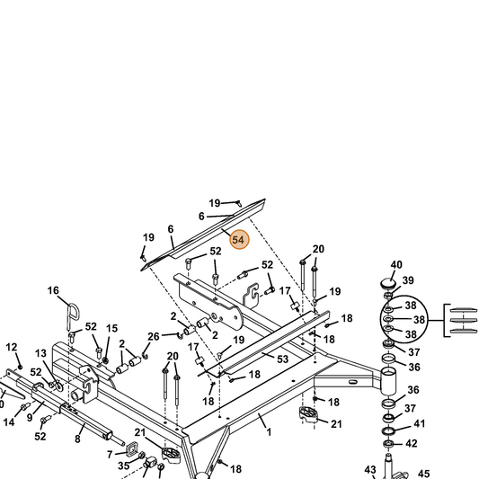 Grasshopper part 724579 — IPL diagram snippet (6x zoom, amber highlight)