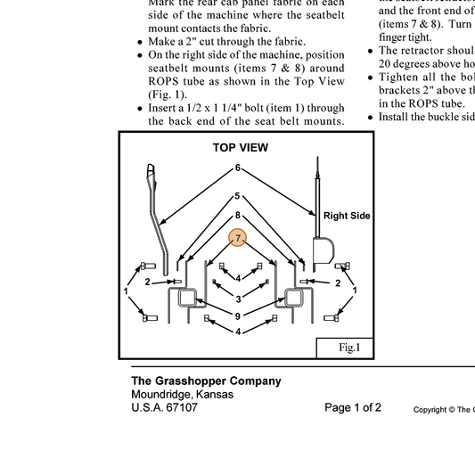 Grasshopper part 724591 — IPL diagram snippet (6x zoom, amber highlight)