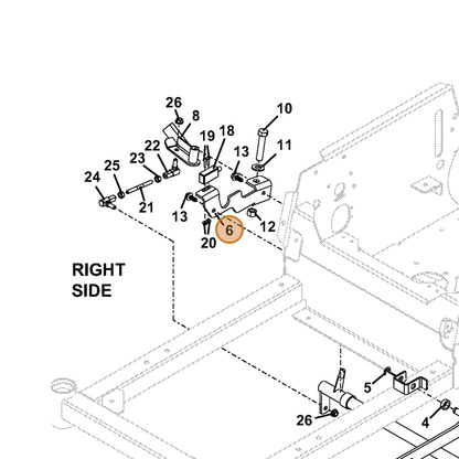 Grasshopper part 724664 — IPL diagram snippet (6x zoom, amber highlight)