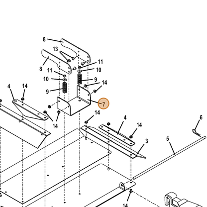 Grasshopper part 724764 — IPL diagram snippet (6x zoom, amber highlight)