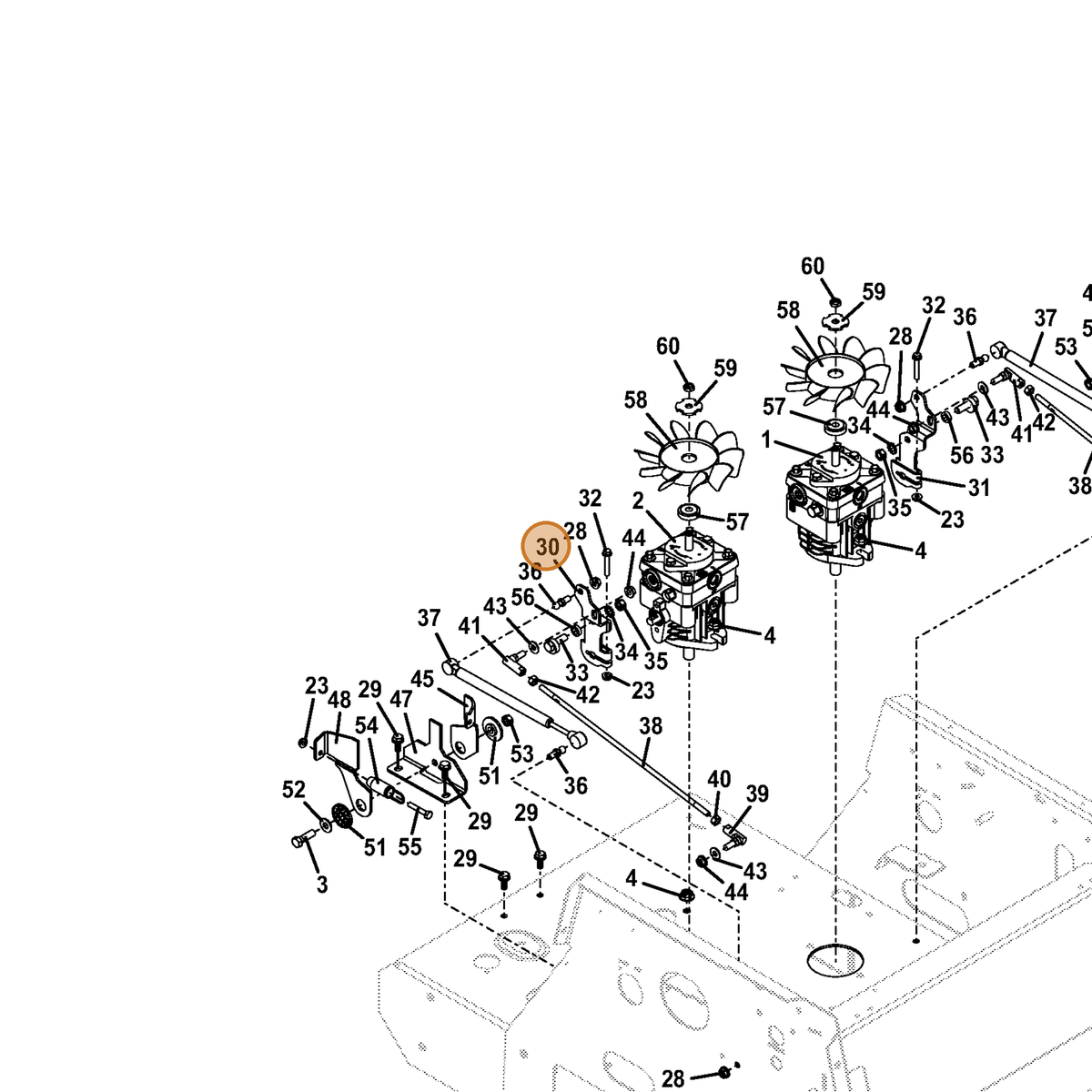 Grasshopper part 724932 — IPL diagram snippet (6x zoom, amber highlight)