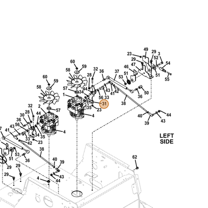 Grasshopper part 724933 — IPL diagram snippet (6x zoom, amber highlight)